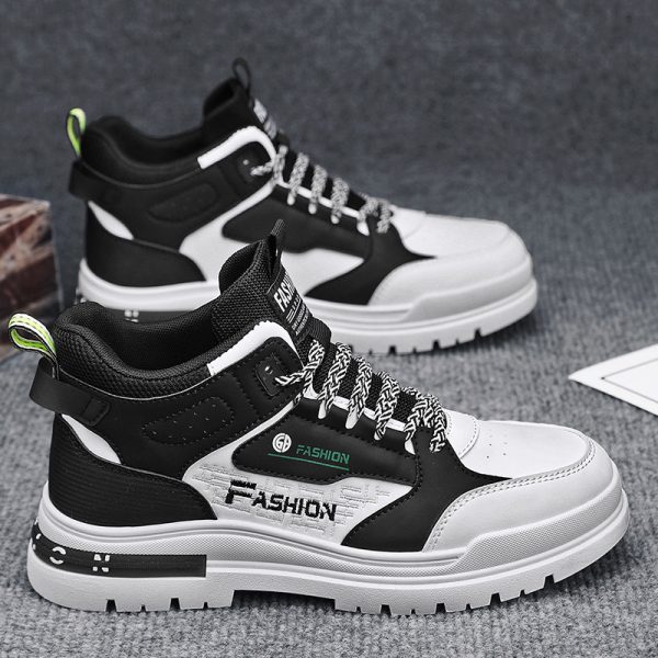 Men's High-top Korean Style Elevator Wild Sneakers - 图片 8