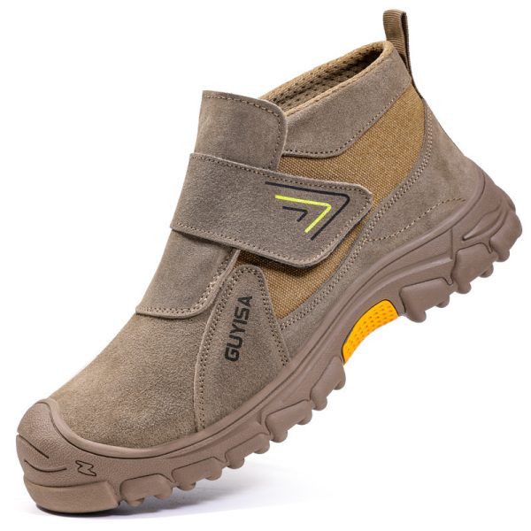 Fireproof Flower Safety Wear-resistant Steel Toe Cap Felt Buckle Welder Shoes - 图片 10