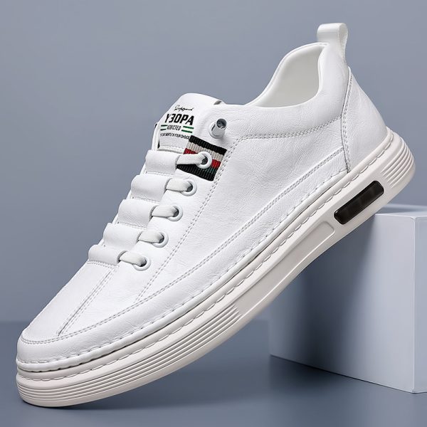 Men's Shoes Spring 2024 New Trendy Versatile Men's Casual Shoes Men's Board Shoes Super Soft Leather Breathable Leather Shoes Men - 图片 2