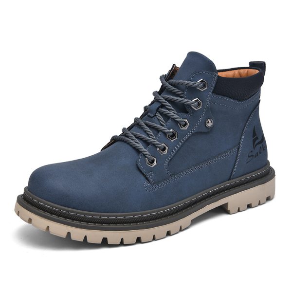 Men's Mid-Top Autumn British Style Worker Boot - 图片 2