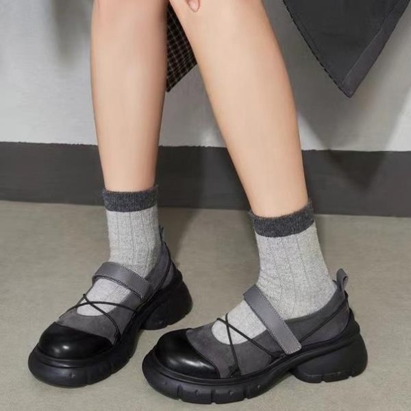 Height Increasing Platform Small Leather Shoes Pumps Women's Summer - 图片 4