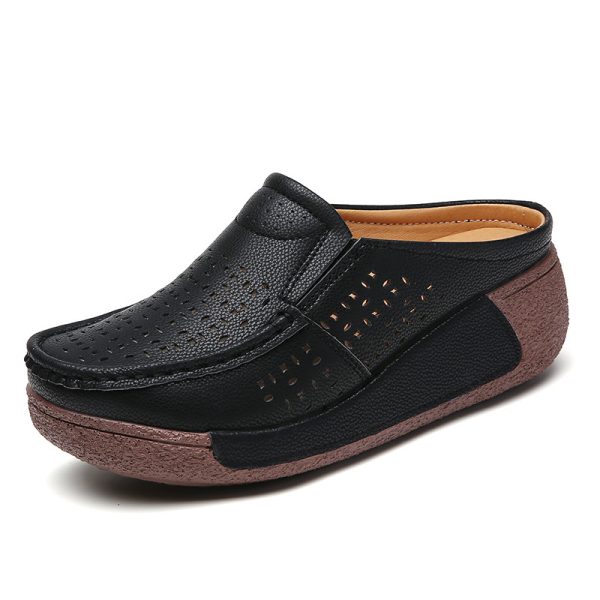 Casual Comfortable Versatile Thick Bottom Toe Cap Slippers - 图片 7