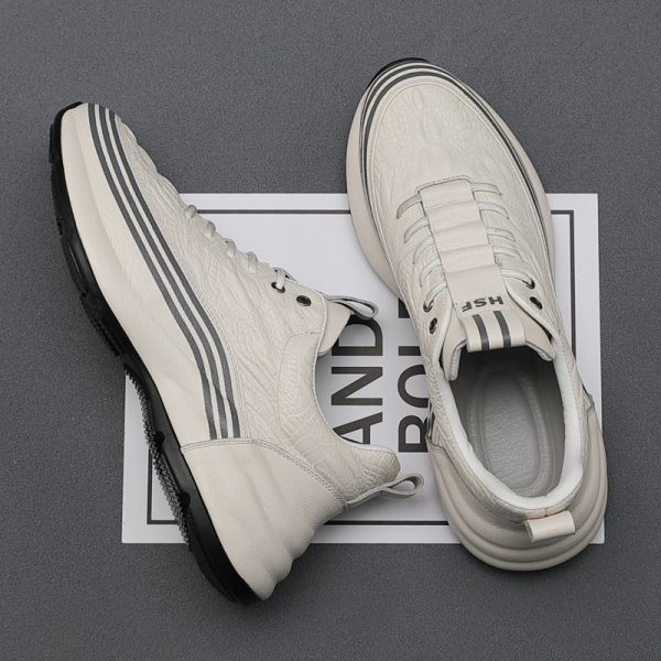 Men's Breathable Leather Sports Shoes - 图片 2