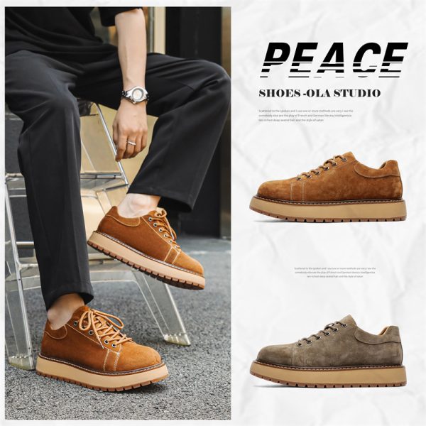 Japanese-style Retro Casual Shoes Men's Platform Joker Martin Boots - 图片 2