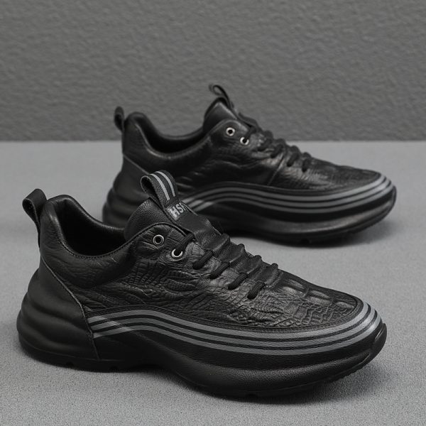 Men's Breathable Leather Sports Shoes - 图片 3