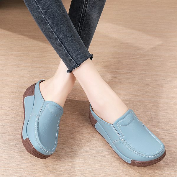 Casual Comfortable Versatile Thick Bottom Toe Cap Slippers - 图片 2