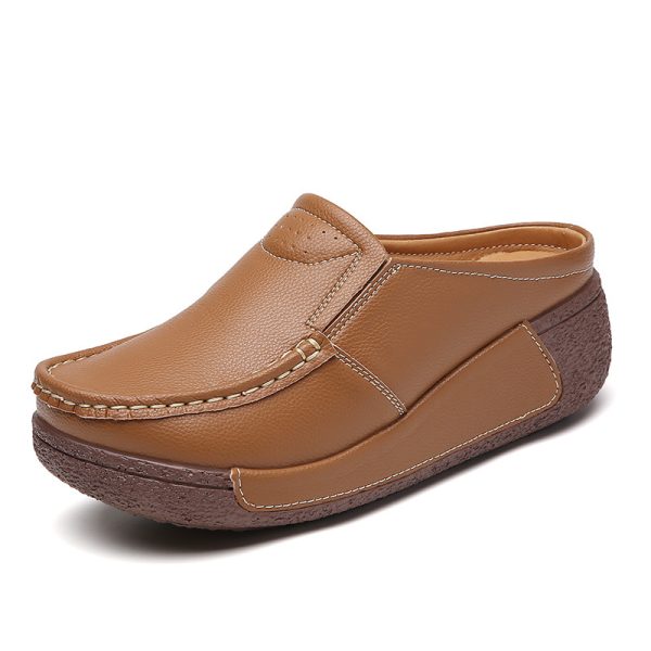 Casual Comfortable Versatile Thick Bottom Toe Cap Slippers - 图片 8