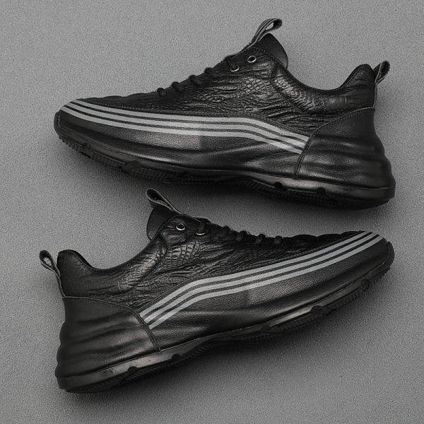 Men's Breathable Leather Sports Shoes - 图片 5
