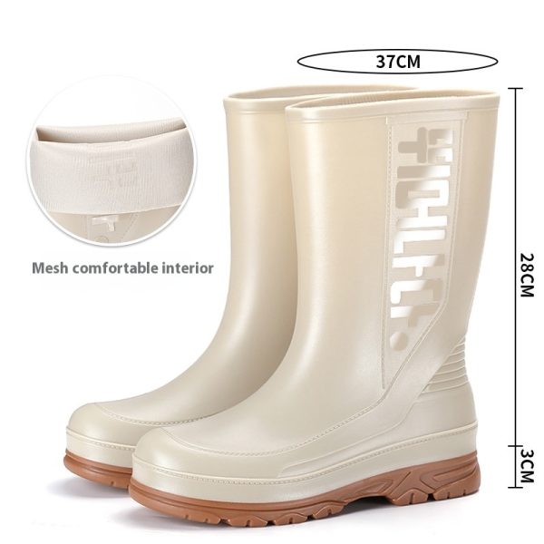 Fashion Middle Women's Non-slip Rain Boots - 图片 7