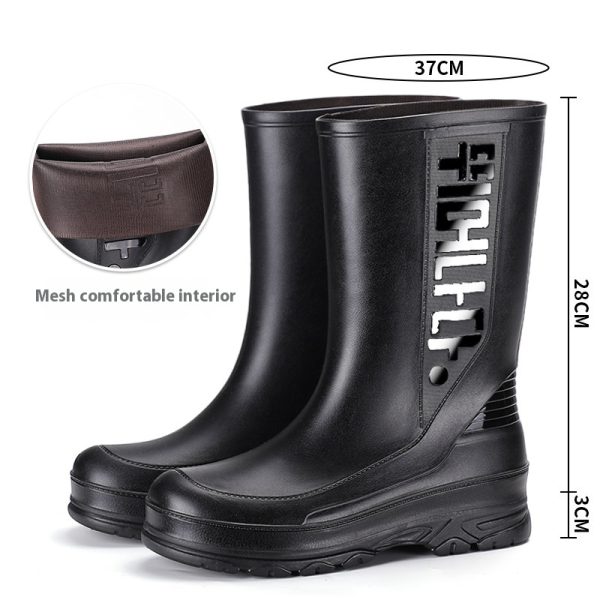 Fashion Middle Women's Non-slip Rain Boots - 图片 8