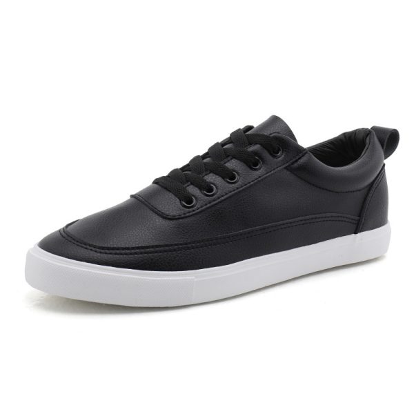White Shoes Men's Four Seasons Breathable Teenagers Pure White - 图片 2