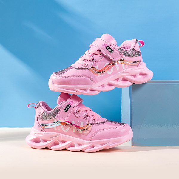 Korean Style Trendy Shoes Girls  Girls Shoes Children's Sports Shoes - 图片 3