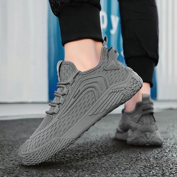 Breathable Flying Mesh Sports Shoes Casual Lightweight Lace-up Sneakers For Men - 图片 2