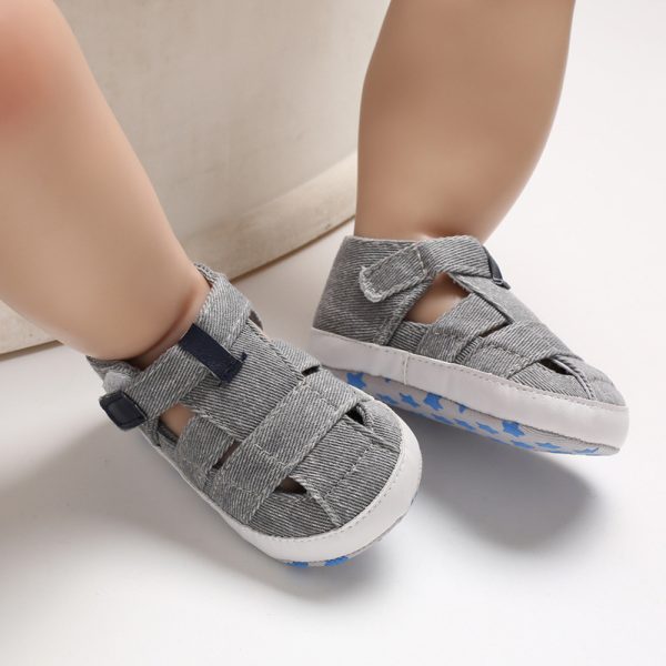 Kids Newborn Baby Boys Fashion Summer Soft Crib Shoes First Walker Anti Slip Sandals Shoe - 图片 3