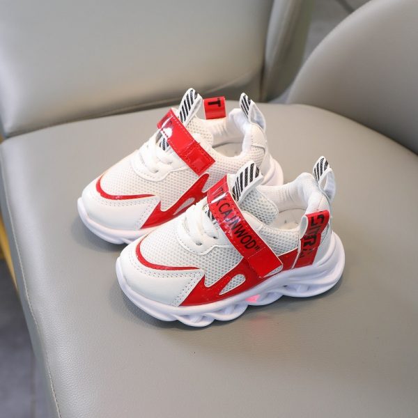 Children's Alphabet Webbing Mesh Breathable Kids Luminous Shoes Casual Sports Shoes - 图片 5