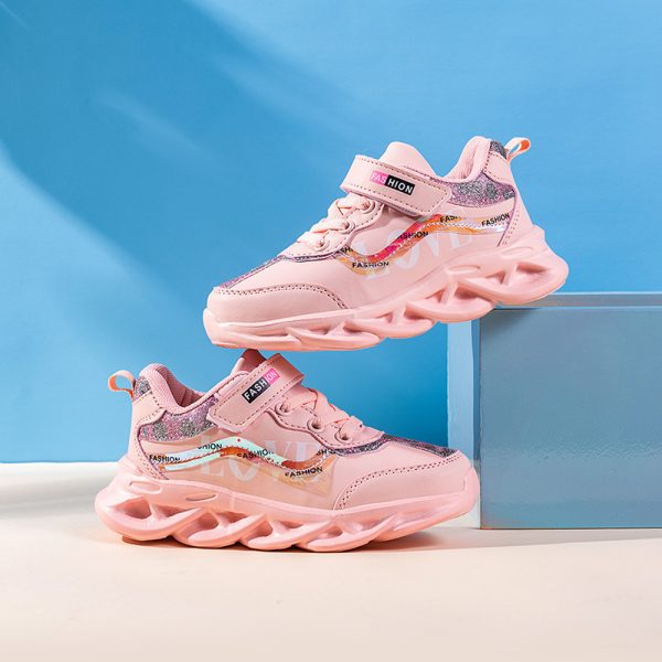Korean Style Trendy Shoes Girls  Girls Shoes Children's Sports Shoes - 图片 4