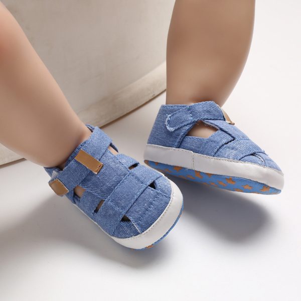 Kids Newborn Baby Boys Fashion Summer Soft Crib Shoes First Walker Anti Slip Sandals Shoe - 图片 2
