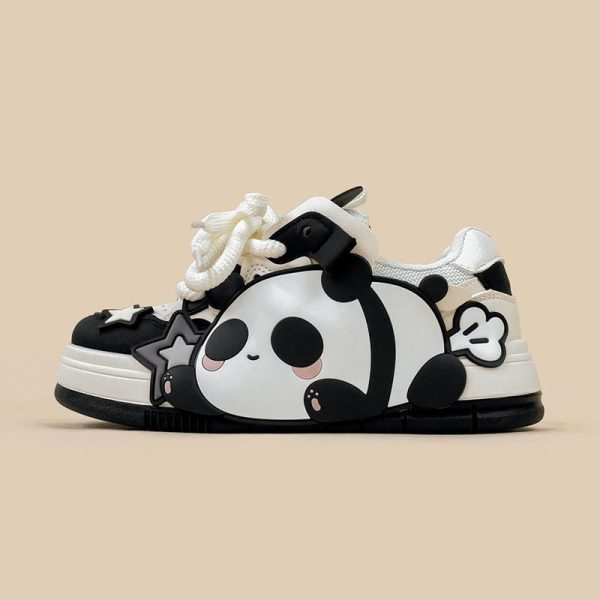 Cute Panda Student Sports Casual Shoes - 图片 4