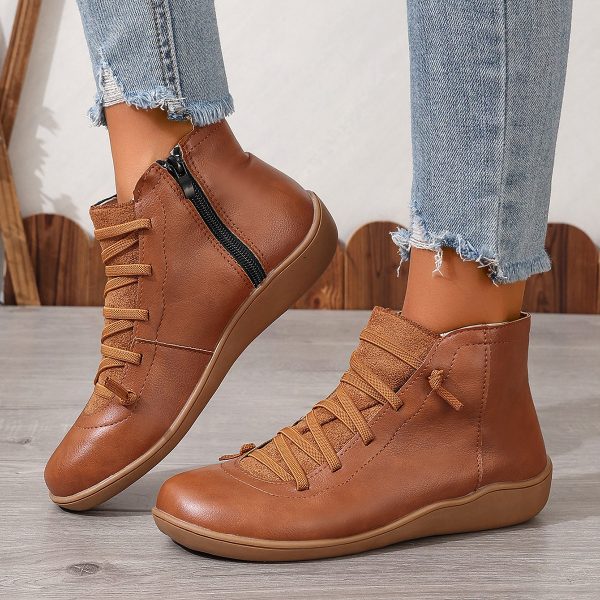 Female Plus Size British Martin Boots Casual Boots - 图片 2