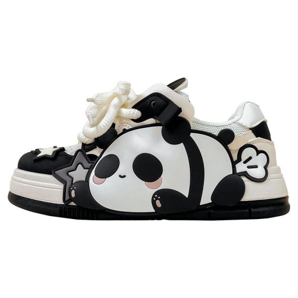 Cute Panda Student Sports Casual Shoes - 图片 3