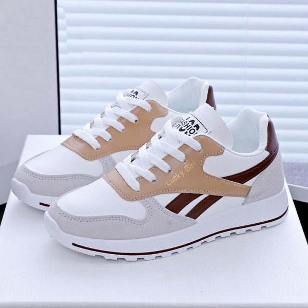Student Running Sports White Daddy Shoes Women - 图片 5