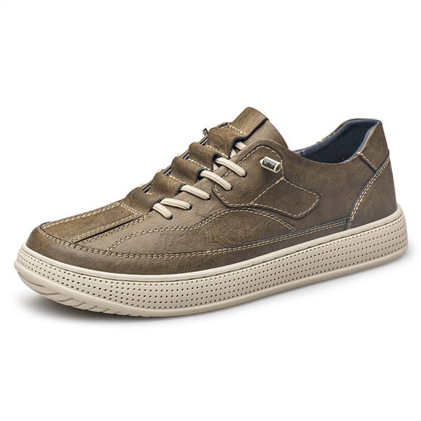 Summer Men's Round Toe Board Shoes Cowhide Surface Breathable - 图片 4