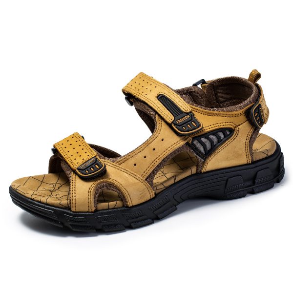 Men's Retro Casual Leather Sandals Outdoor Stylish Beach - 图片 8