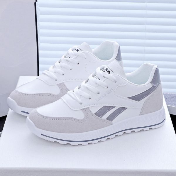 Student Running Sports White Daddy Shoes Women - 图片 2