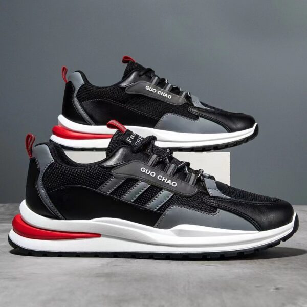Mesh Breathable Lace Up Running Sneaker Men - 图片 2