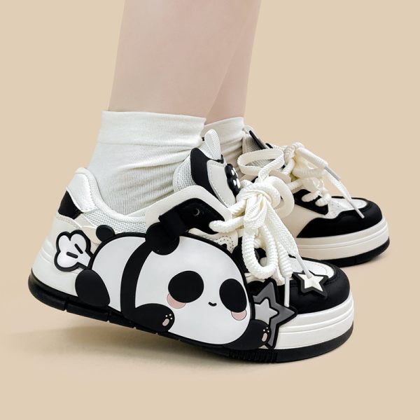 Cute Panda Student Sports Casual Shoes - 图片 5