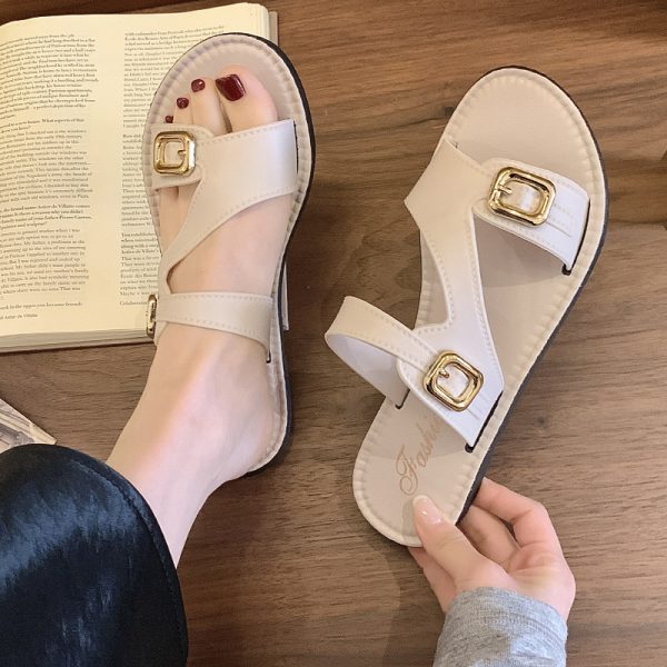 Open Toe Sandals Outdoor Non-slip Women's Flat Shoes - 图片 7