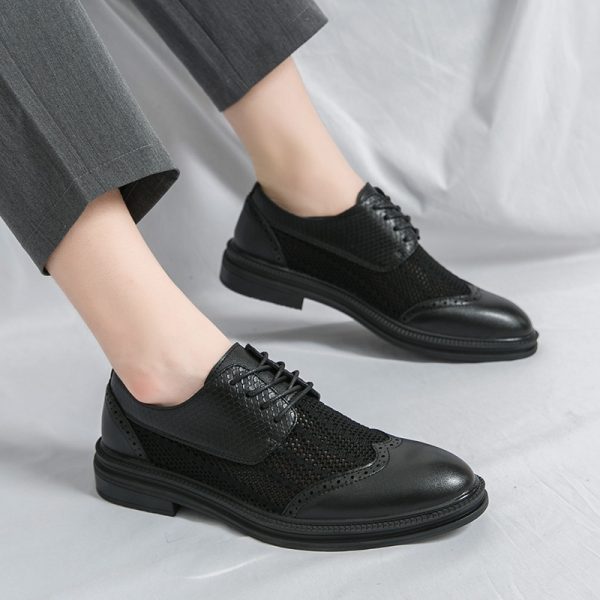 Plus Size Hollow-out Brogue Men's Shoes - 图片 5