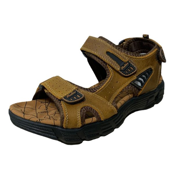 Men's Retro Casual Leather Sandals Outdoor Stylish Beach - 图片 5