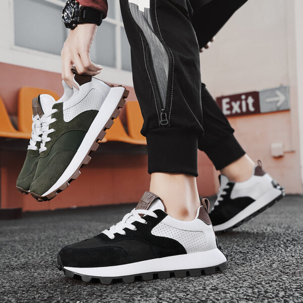 Men's Shoes Sports Casual Leather Dad Shoes - 图片 2