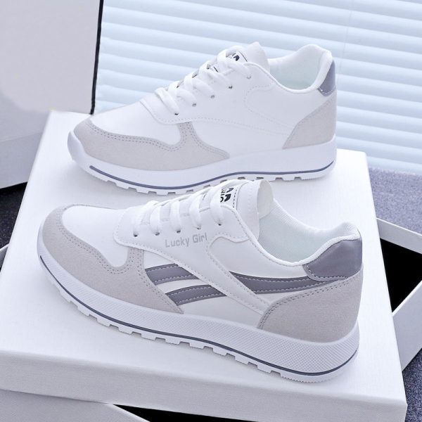 Student Running Sports White Daddy Shoes Women - 图片 3