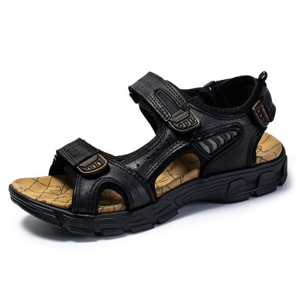 Men's Retro Casual Leather Sandals Outdoor Stylish Beach - 图片 6