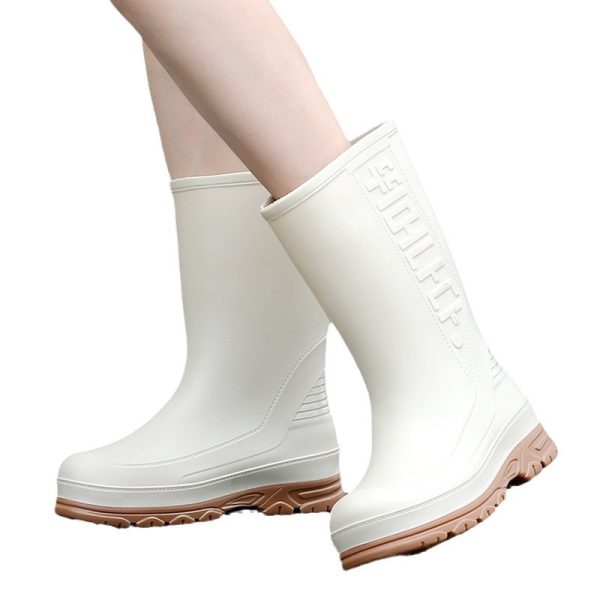 Fashion Middle Women's Non-slip Rain Boots - 图片 6