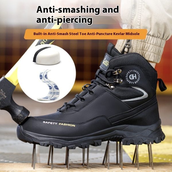 Anti-smashing And Anti-penetration Mountaineering Wear-resistant Waterproof Construction Site Safety Shoes - 图片 6