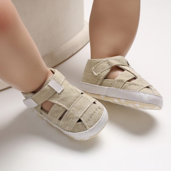 Kids Newborn Baby Boys Fashion Summer Soft Crib Shoes First Walker Anti Slip Sandals Shoe - 图片 4