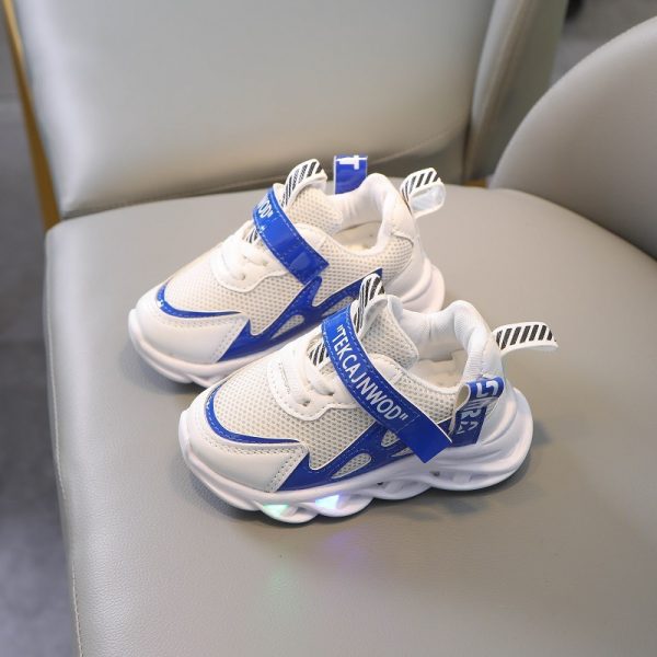 Children's Alphabet Webbing Mesh Breathable Kids Luminous Shoes Casual Sports Shoes - 图片 3
