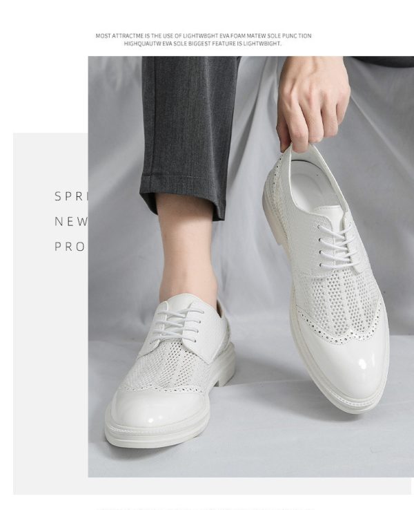 Plus Size Hollow-out Brogue Men's Shoes - 图片 2