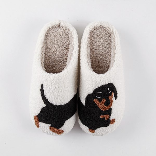 New Comfort Home Dachshund Warm Winter Cotton Slippers - 图片 5
