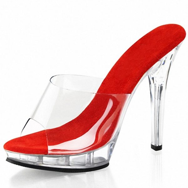 Transparent Ladies' Sandals Crystal High Heel - 图片 8