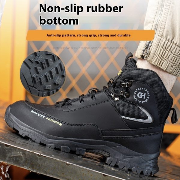 Anti-smashing And Anti-penetration Mountaineering Wear-resistant Waterproof Construction Site Safety Shoes - 图片 2