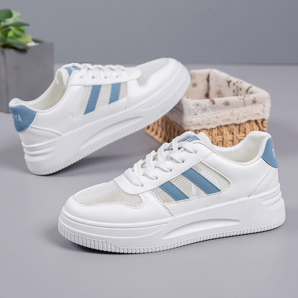 Breathable Platform Light White Shoes Women's Mesh Casual Sneaker - 图片 5