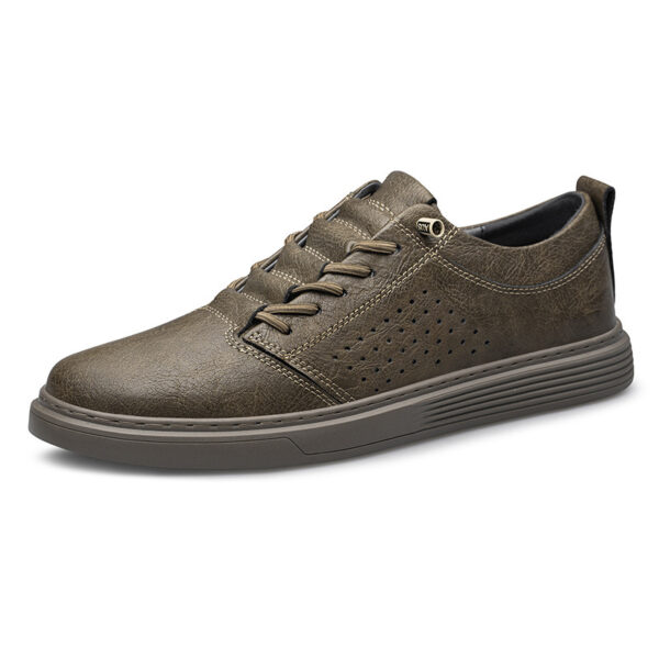 Hollow-out Breathable Hole Shoes Casual Spring And Summer Low-top Cowhide Surface Fashion Shoes - 图片 2