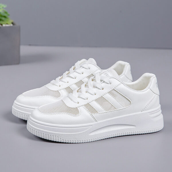 Breathable Platform Light White Shoes Women's Mesh Casual Sneaker - 图片 7