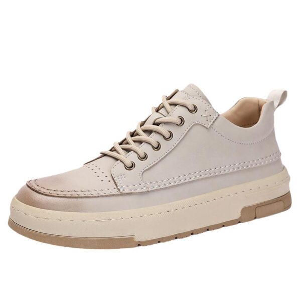 First Layer Cowhide Comfortable Fashion Men's Casual Shoes Sneaker - 图片 4