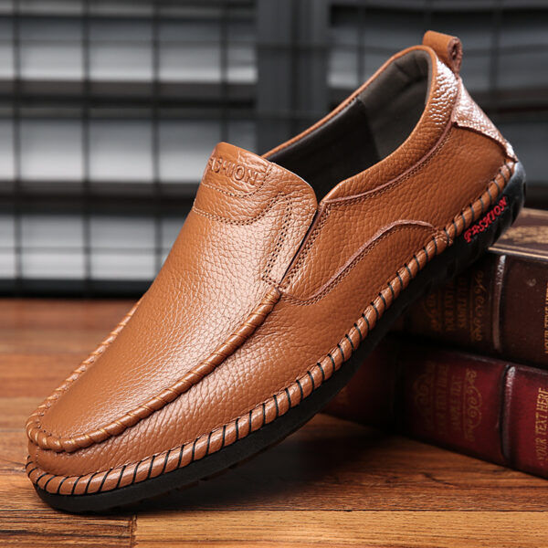 Comfortable Cowhide Soft Bottom Soft Surface Men's Shoes - 图片 6