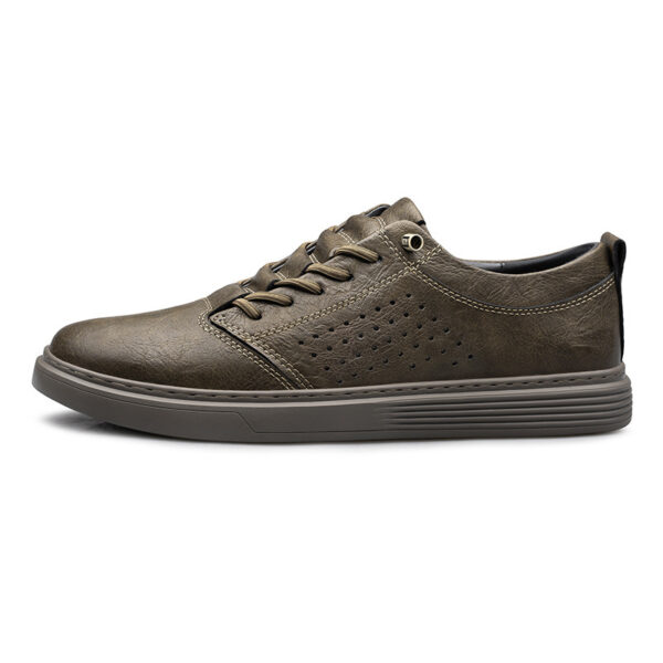 Hollow-out Breathable Hole Shoes Casual Spring And Summer Low-top Cowhide Surface Fashion Shoes - 图片 4